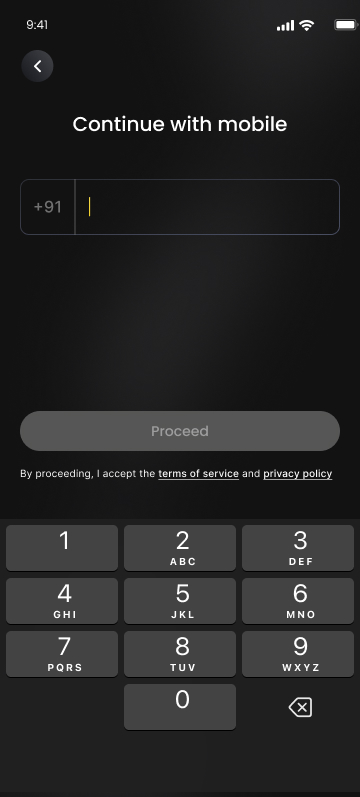 Continue with Mobile